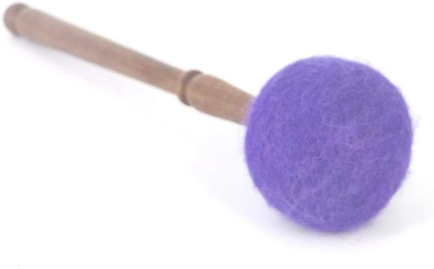 Boeddhisme zingende kom Mallet hout Striker met wol vilt 28cm paars