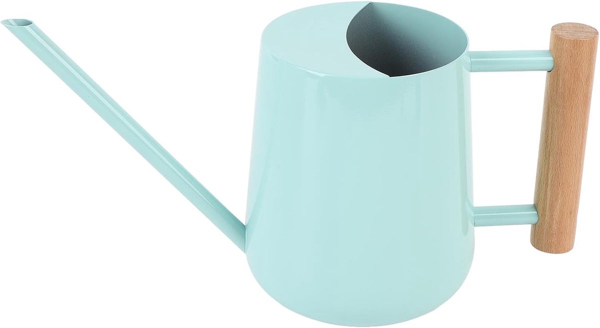 Gieter van Roestvrij Staal, Roestvrije Lange Uitloop en Gieter met Houten Handvat, Vierkante met Nauwkeurige voor Kamerplanten Binnenshuis, Vetplanten, Tuinstroom (stijl 1)