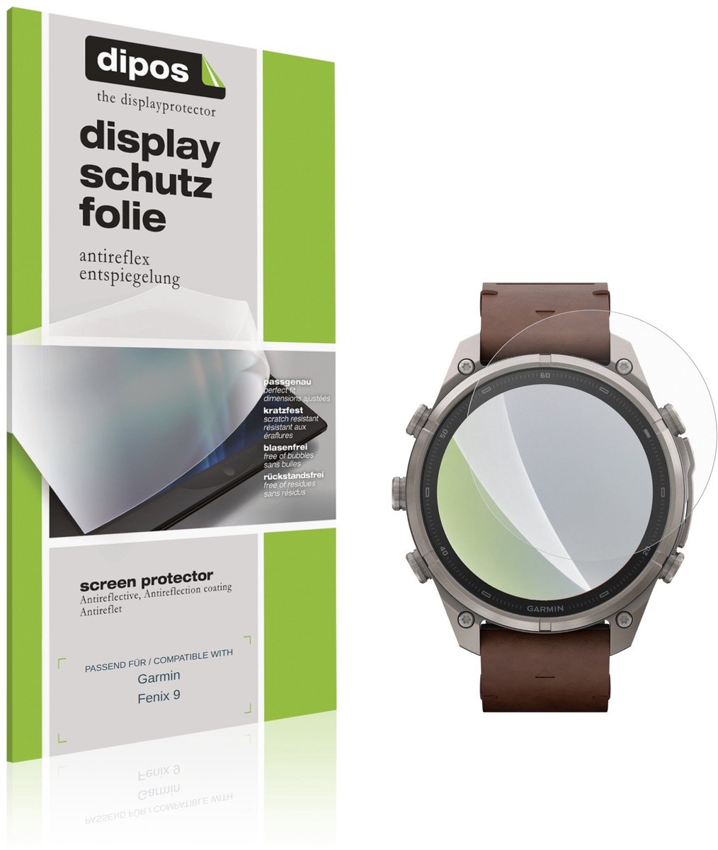 dipos – 6x Matte Beschermfolie geschikt voor Garmin Fenix 9 | Krasbestendige & antireflecterende Screenprotector Ultra-Thin