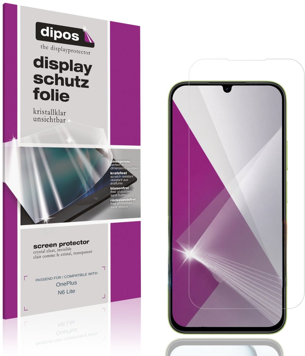 dipos – 4x Beschermfolie geschikt voor OnePlus N6 Lite | Krasbestendige & heldere Screenprotector Ultra-Thin
