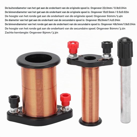 Demonstratie Inductiespoel voor Onderwijs, Fysica Transformator met Zachte IJzeren Kern voor Lenz Wet Experimenten en Laboratoriumstudies — afbeelding 5