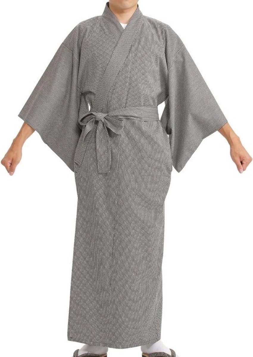 Japanse YUKATA kimono voor heren - Gewatteerd sashiko-design