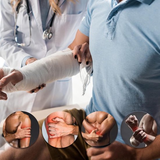 Verstelbare en Lichtgewicht Schoudersteun met Arm Lussen voor Comfort en Ademend Vermogen, Ideaal voor Blessures aan Arm en Elleboog — afbeelding 4