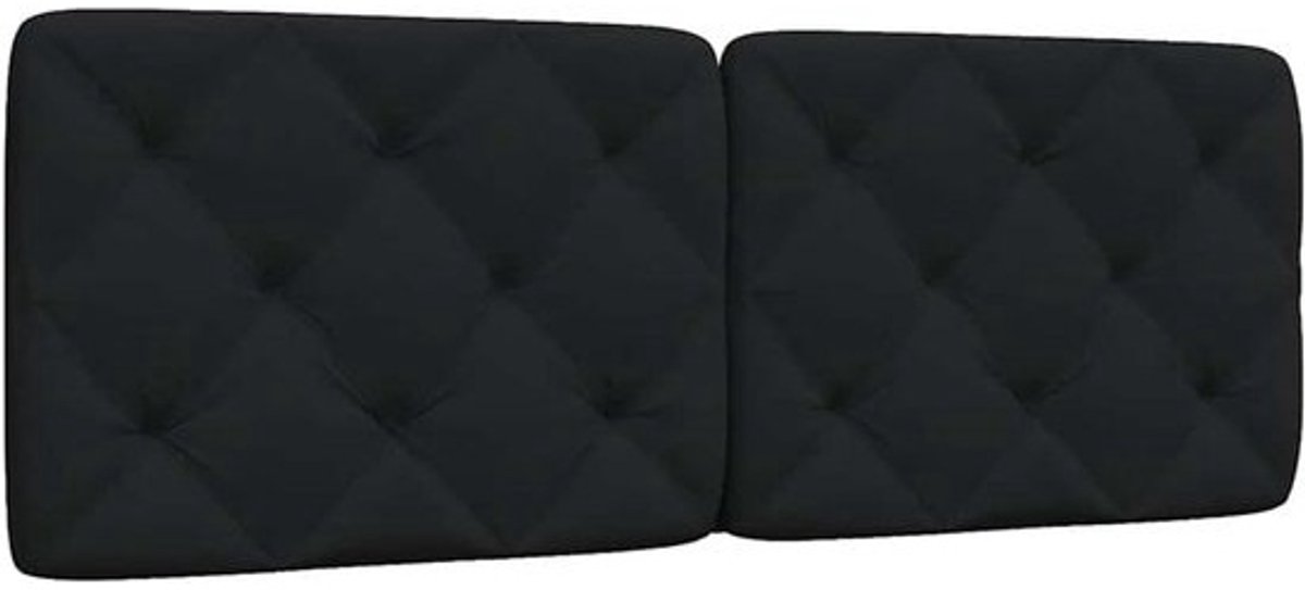 Gestoffeerd hoofdbordkussen - 140 cm - Zwart