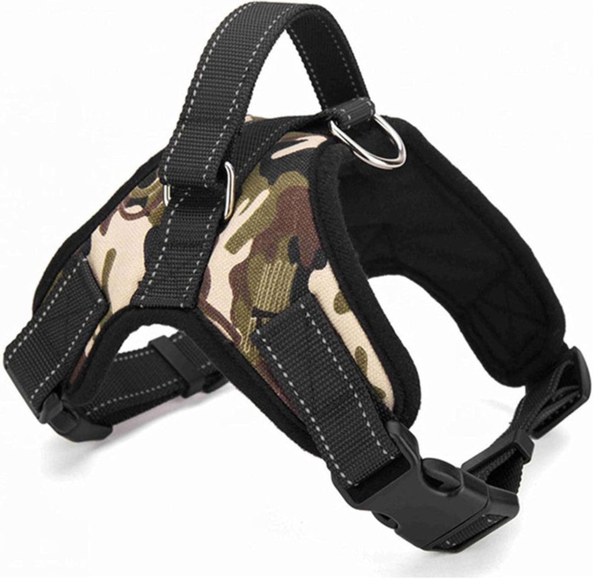 Huisdierenbenodigdheden, voor grote hondenharnassen, kleine lichtgevende LED-kragen voor puppy lood, huisdiervesten, hondenleads, accessoires, M, camouflage, Oxford doek