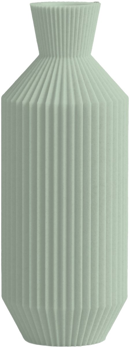 Layvo Beryl Vaas - Salie - 25 cm - droogbloemen vaas - minimalistische vaas - gerecycled plastic