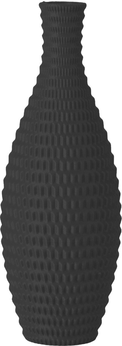 Layvo Bronte Vaas - Zwart - 25 cm - droogbloemen vaas - japandi - gerecycled plastic