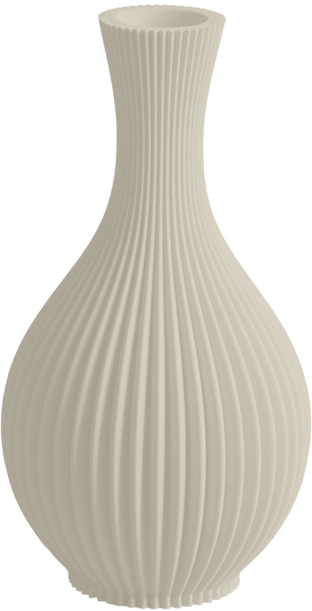 Layvo Caden Vaas - Crème - 20 cm - droogbloemen vaas - moderne vaas - gerecycled plastic