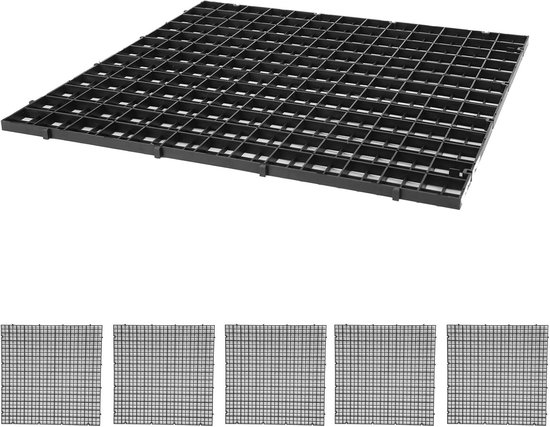 6 stuks Aquarium Fish Tank Divider Isolatie Boord Bodem Filter Rooster Plaat Verdelers Krat Snijden Splicing voor Gemengde Fok ...(black) — afbeelding 2