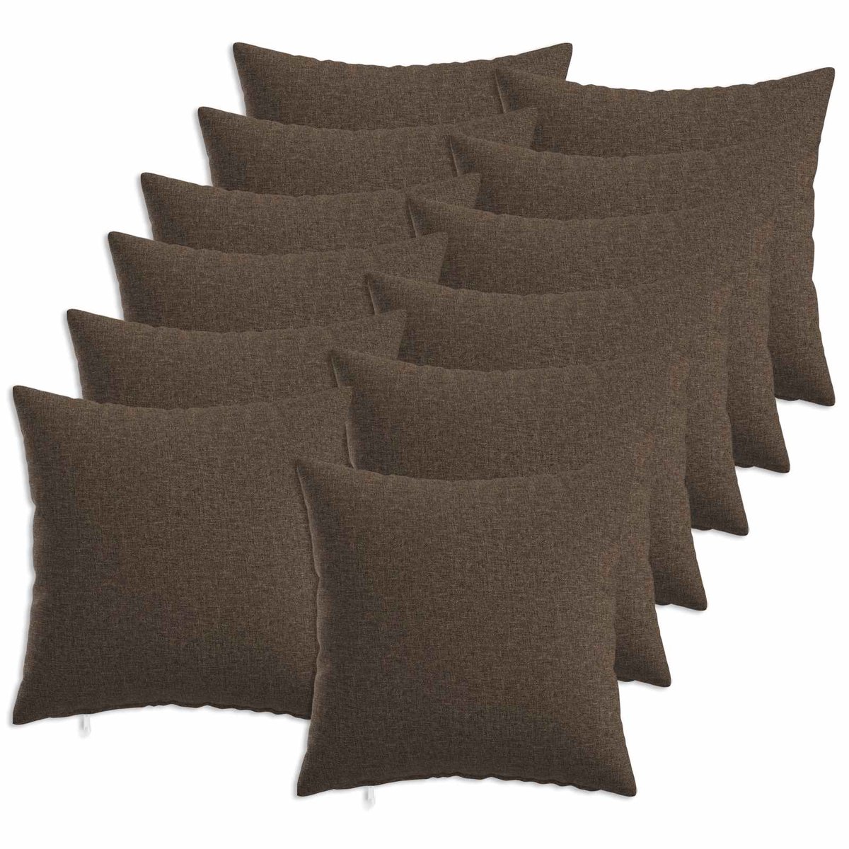 vidaXL Dekenkussen - 12 - st - HEERLEN - Taupe - 50 - x - 50 - cm - Stof
