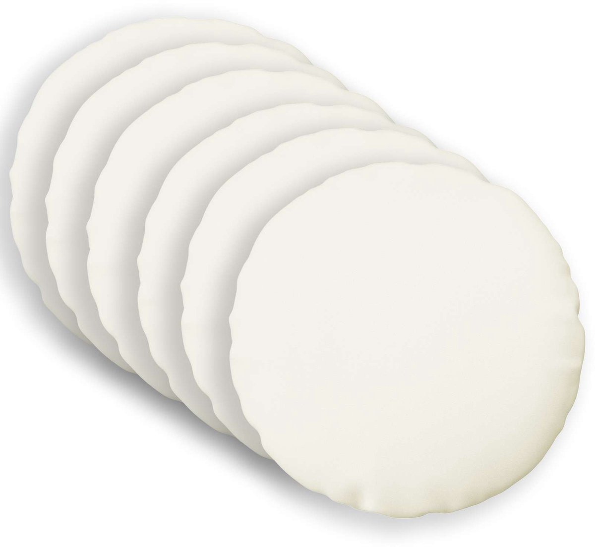 vidaXL Dekenkussen - 6 - st - HEERLEN - Wit - Diam. - 40 - cm - Stof