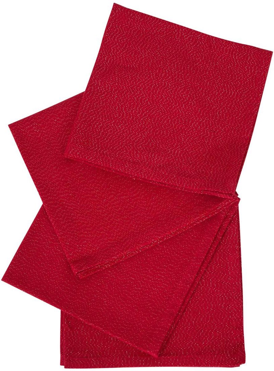 Lot de 4 serviettes de table en coton Lyeka rouge