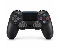 Draadloze Bluetooth gamecontroller - dubbele vibratie en 6-assige bewegingssensor - voor P4, pc, Android en iOS - zwart