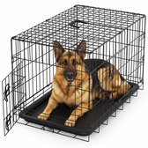 Avalo Hondenbench XXL - Bench Voor Honden - Opvouwbare Kooi - 2 Deuren - 122x74x80 cm - Bench Hond