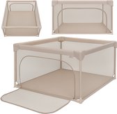 Lionelo Willow Mini Babybox – Extra Ruime Kinderbox 126 × 126 cm – Vanaf Geboorte tot 48 Maanden – Zij-ingang met Ritssluiting – Ademende Gaaswanden – Stevig Stalen Frame – Montage Zonder Gereedschap – Lichtgewicht 5,8 kg – Zachte Beschermranden