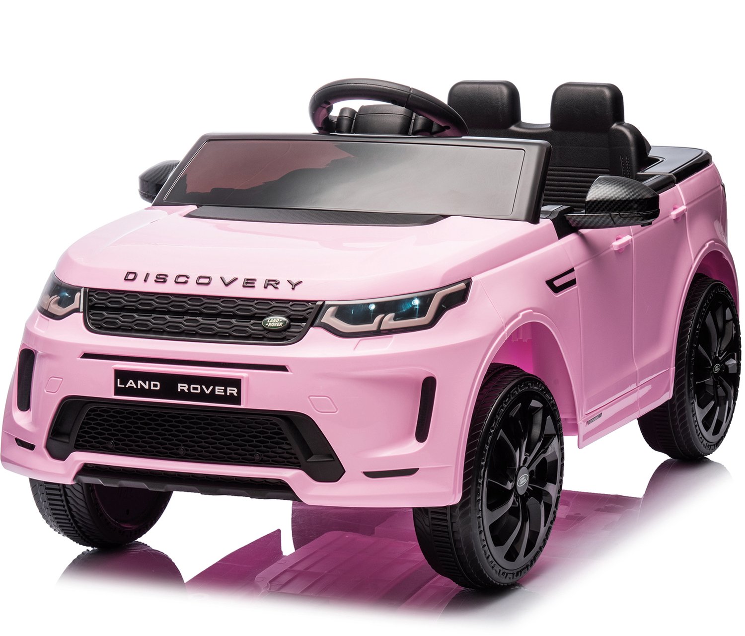 LEADZM 12V 4.5A.h LAND ROVER Discovery Sport Elektroauto Kinderauto,mit 2,4G Fernbedienung, LED Scheinwerfer, MP3, Hupe und Musik, Rosa
