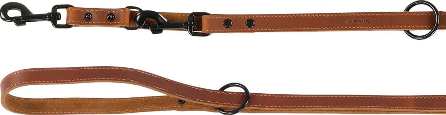 Honden Trainingslijn - Cognac Leer - 240 cm, 3-in-1 Verstelbaar