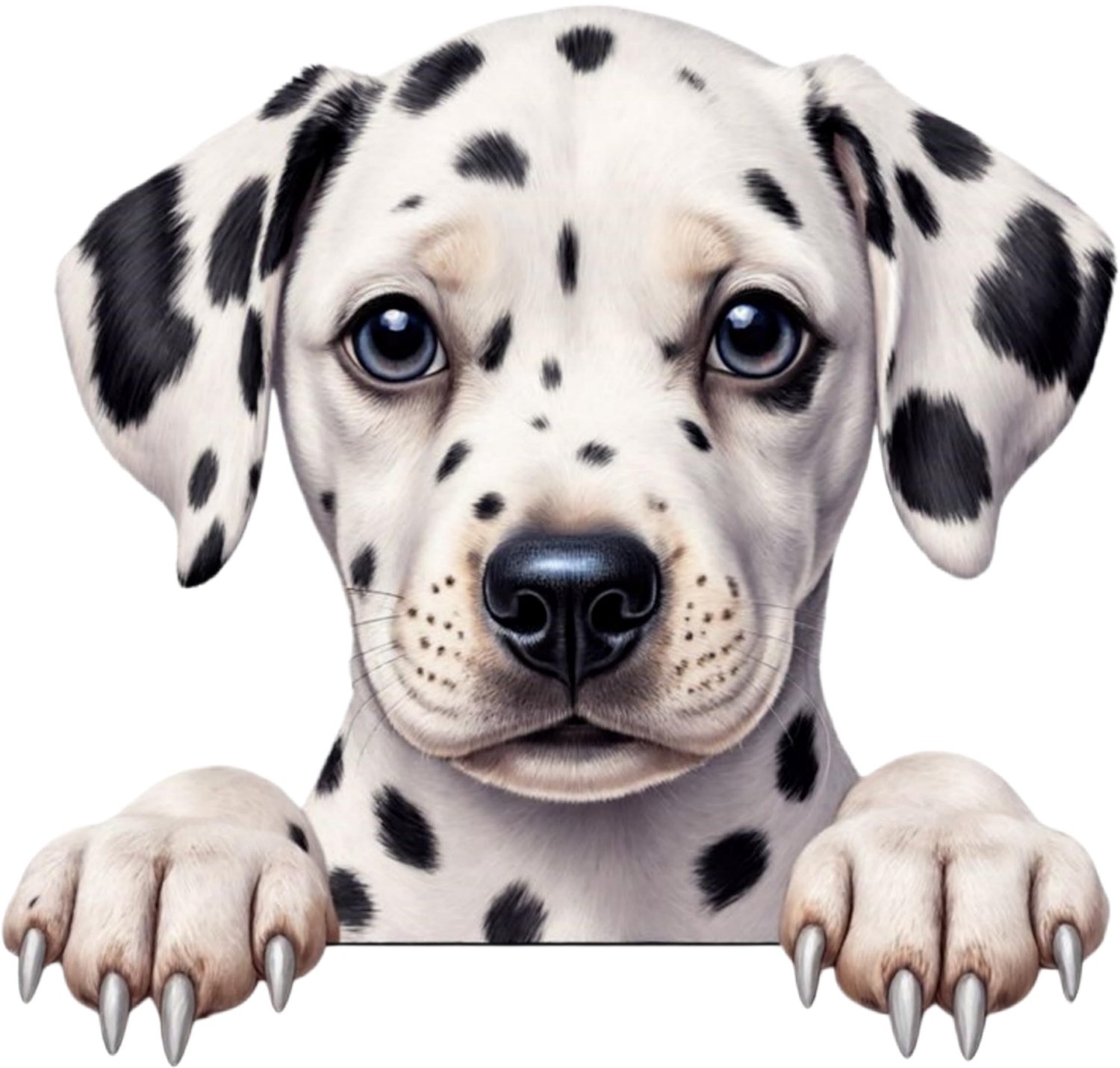 Puppy Peeking Vinyl Autostickers 5,5 Inch