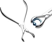 LEV Piercing tang - Large Ring Closing Pliers-Grooved Handles 5.75" - Piercing tool
