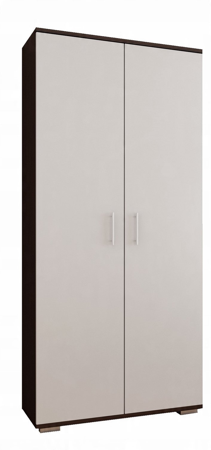 DESON California - Kledingkast - 80 cm - 4 planken - Wengé met witte fronten Wengé;Wit