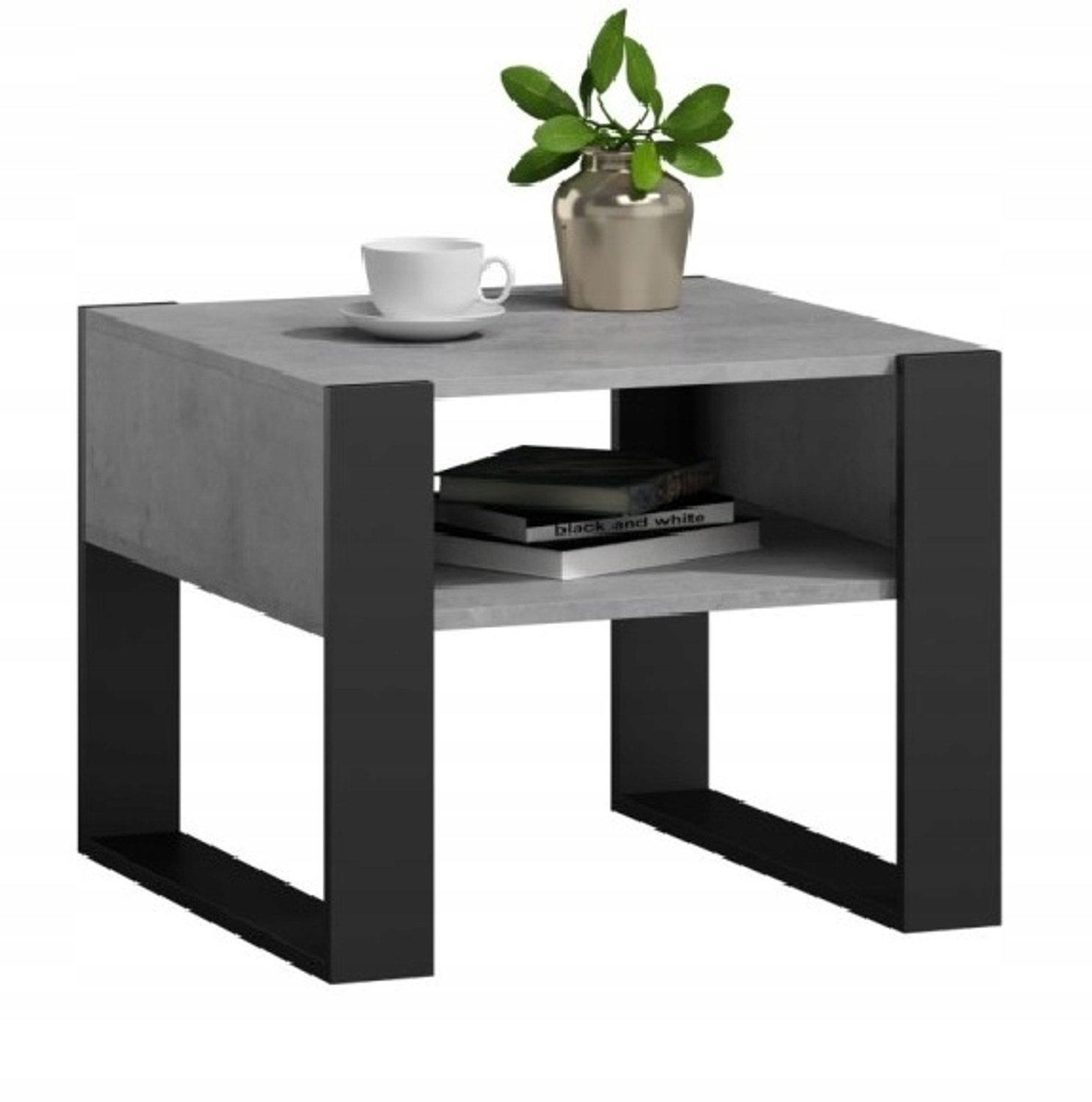 Per La Vita Kaja - Salontafel - Vierkant - Betonlook en zwart