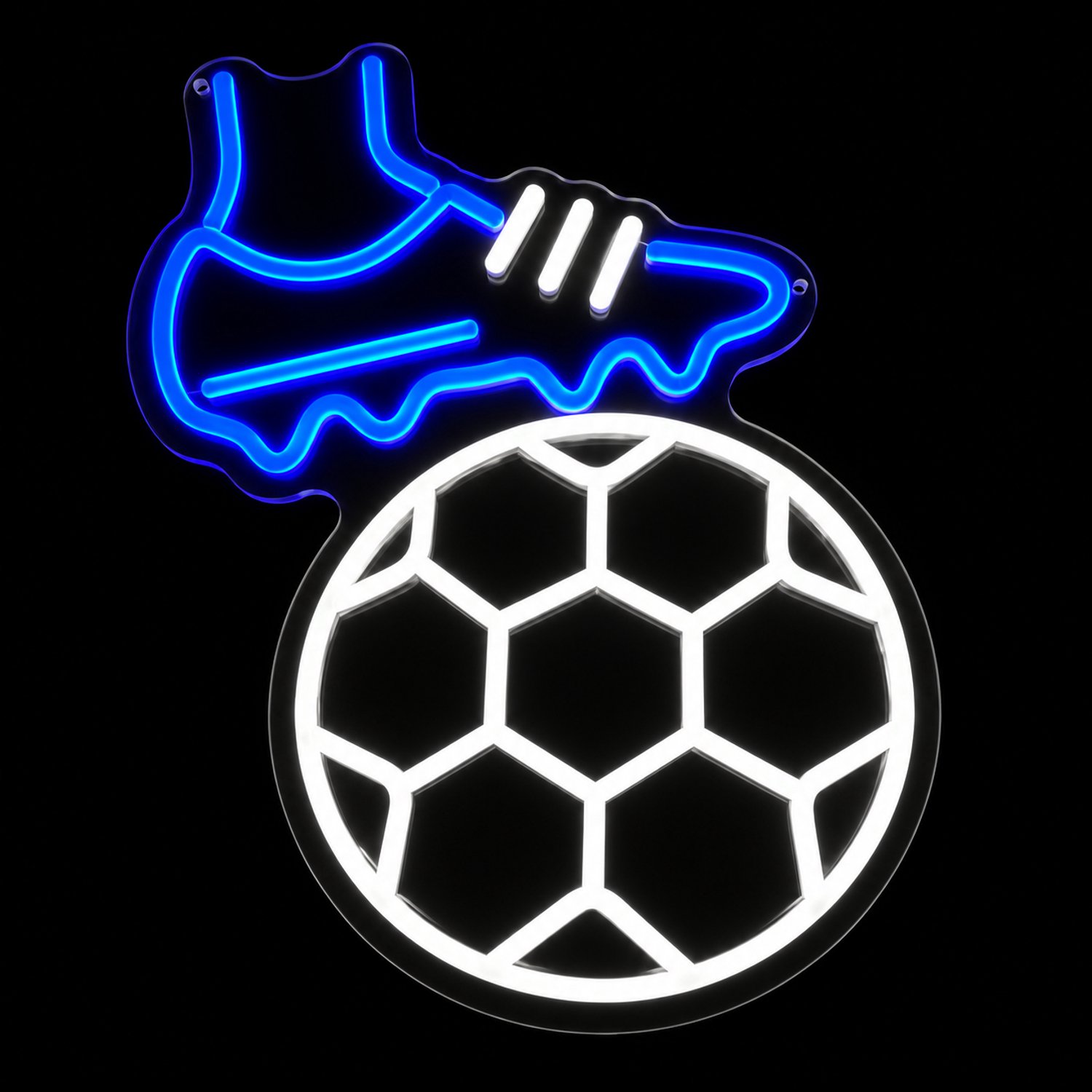 Neon Lamp - Voetbal 1 - Dimbaar - Incl. Ophangmateriaal - Neon Sign - LED Lamp - Verlichting - Wandlamp