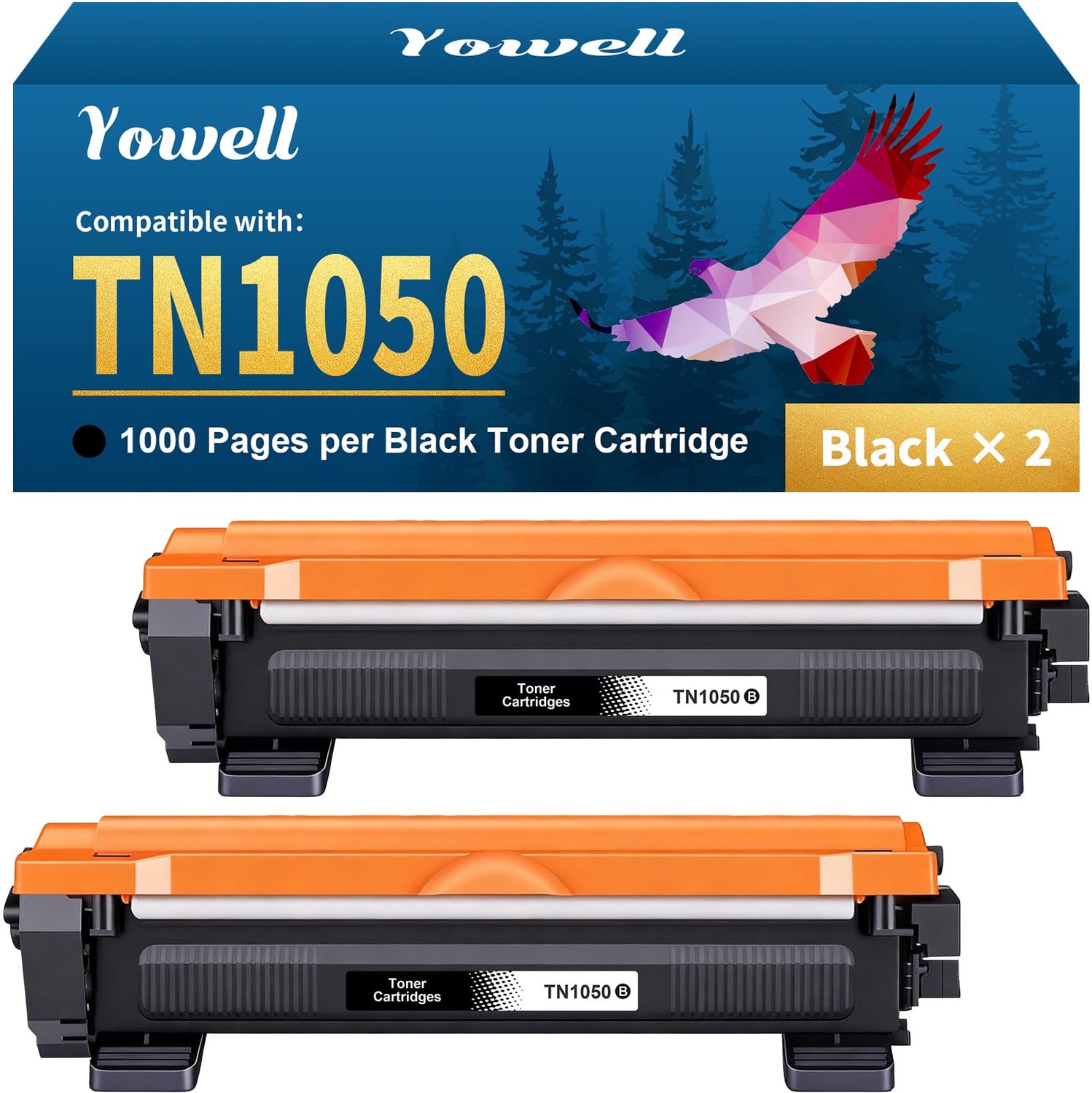 TN1050 Toner Cartridges - 2 Stuks - Compatibel met Brother - Zwart