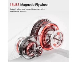 Ellipsentrainer Voor Thuis - 40 Cm Staplengte - 16 Weerstandsniveaus - Magnetisch Weerstandsmechanisme - Gelegeerd Staal - Geel - Crosstrainer
