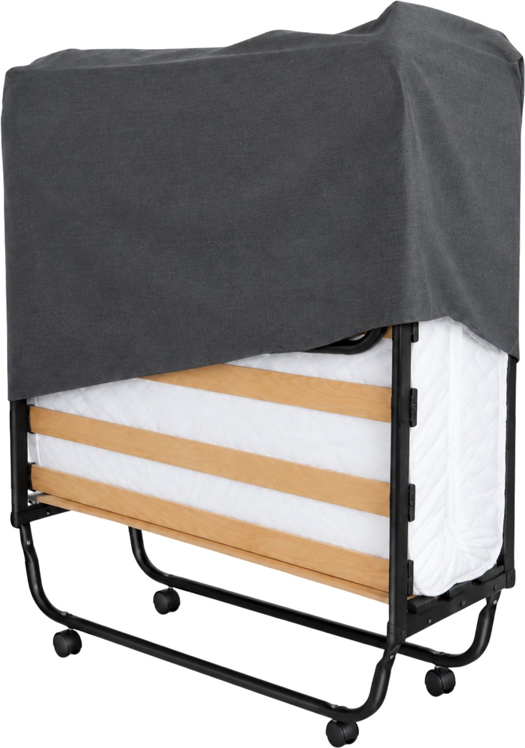 Troonz Logeerbed Atlas inclusief Opberghoes 90x200 cm – Opklapbed 1 persoons - Vouwbed met Matras - Plooibed - Eenpersoonsbed Atlas incl. hoes