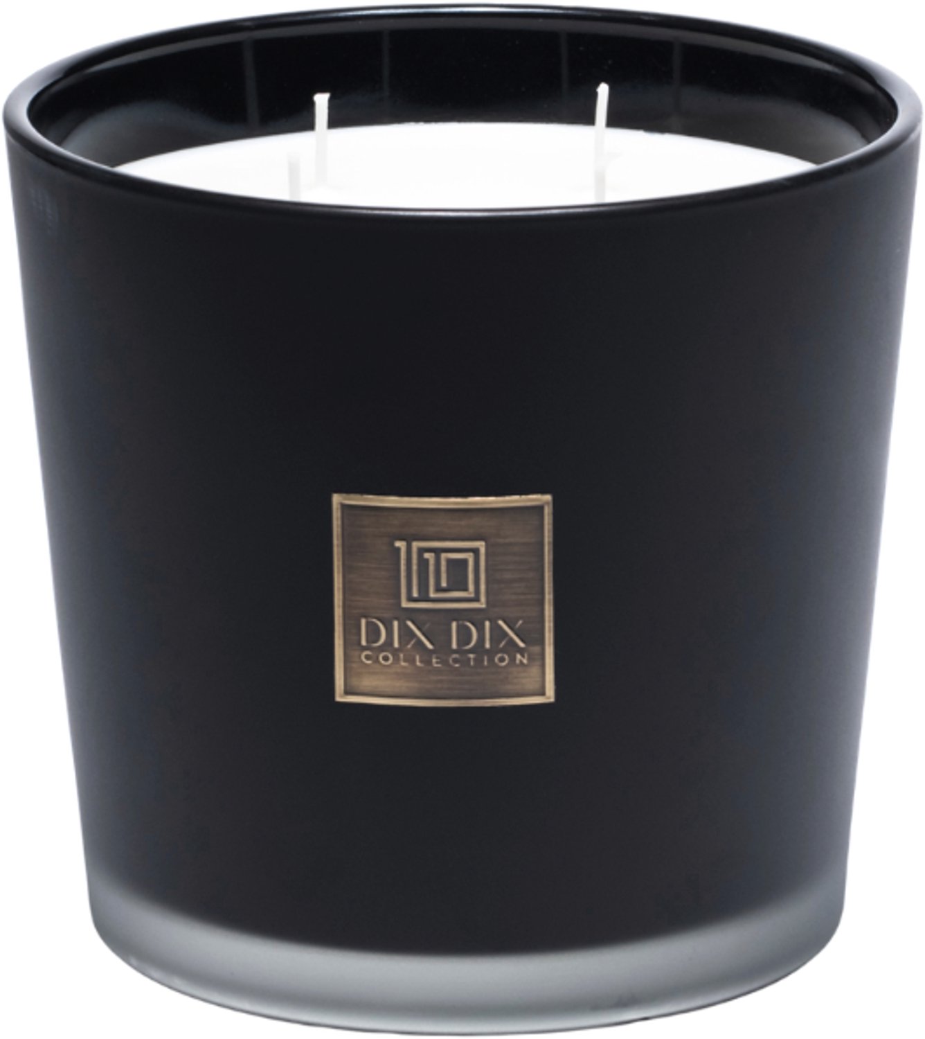 Collection DIX DIX collection - Geurkaars INTENSE (2200g) - Natuurlijke koolzaadwas - Luxe geurkaars in glas - Orientaals & Kruidig - Handgemaakt in Nederland Zwart