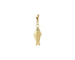 Glittervis sieradenhanger blauw oog