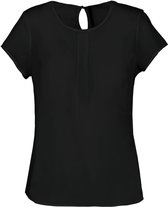 Kariban Damesblouse in crêpe met korte mouwen K5002 - Black - 44 NL (46 FR)