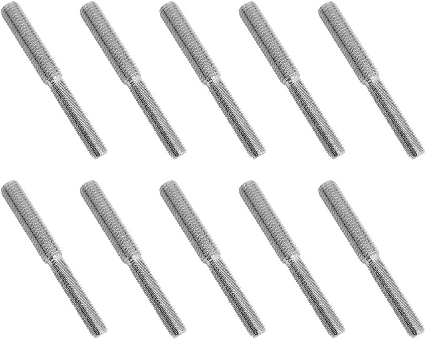 Draadadapter M10/M12 - 10 Stuks - 40mm Draadlengte - Roestvrij Staal - Hoge Sterkte - Dubbele Schroefdraad - Schroef