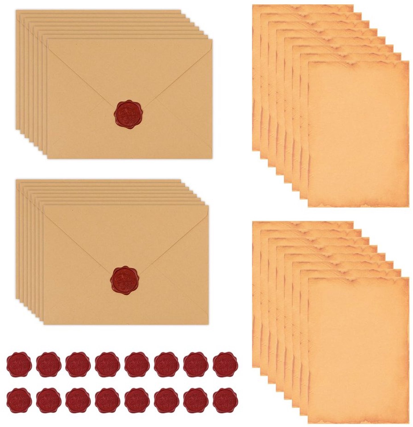 Vintage Briefpapier met Enveloppen Set