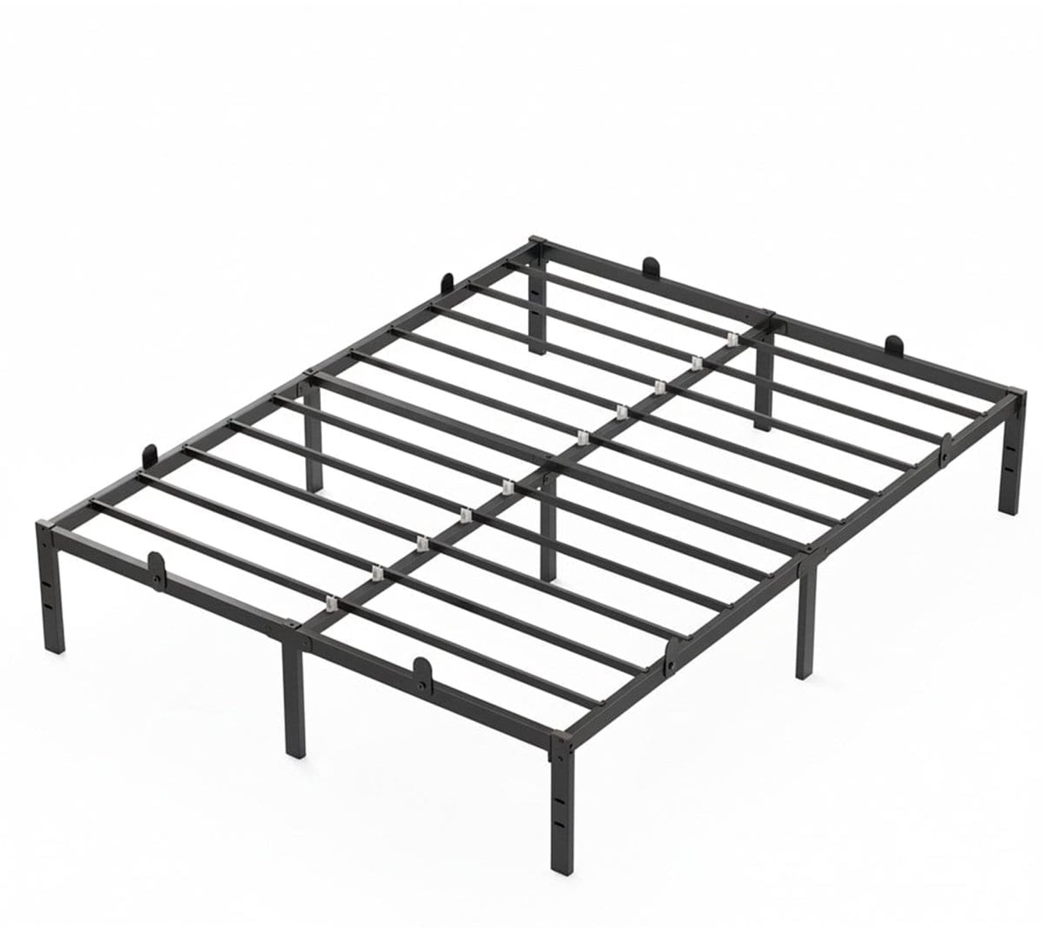 Klarven Opbergbed Zwart - Bedbak Opbergbed - Bed - Metalen Frame - Extra Opbergruimte Onder Bed - Draagvermogen 500kg - 140x190x35,6 cm
