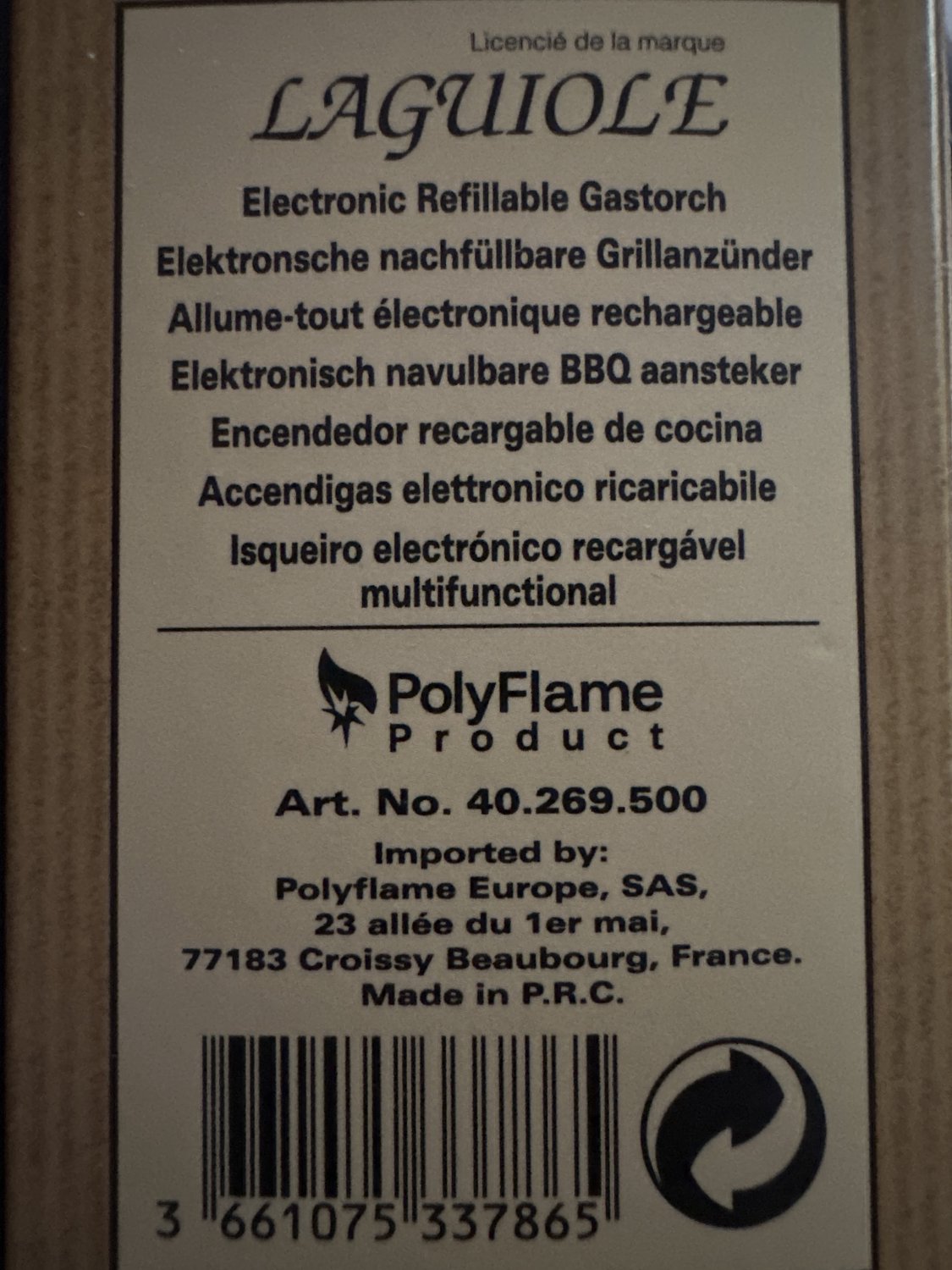 Laguiole - navulbare BBQ aansteker - universele aansteker - 16.5 cm)