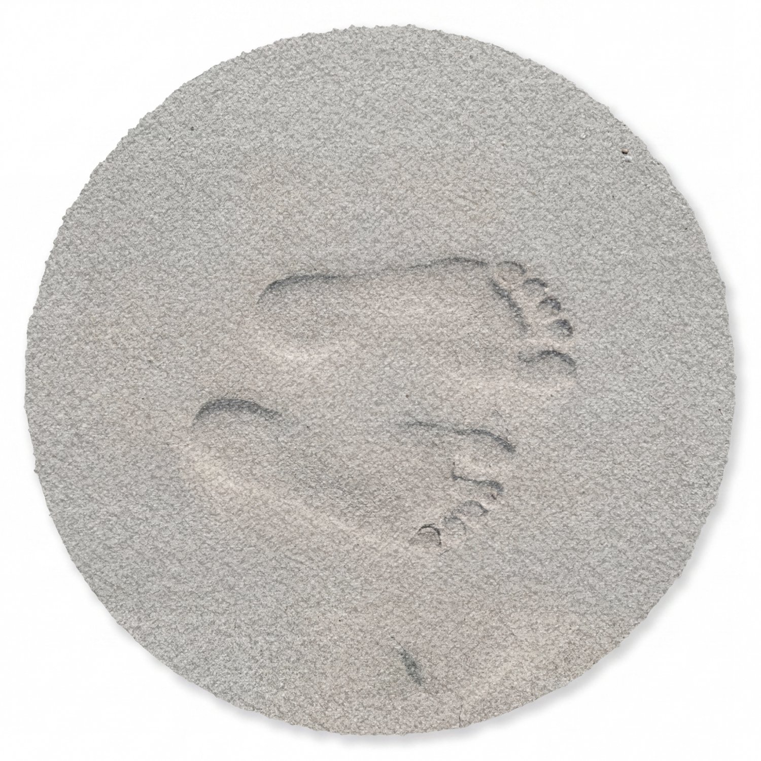Deurmat rond 90x90 cm - Droogloopmat Voeten - Afdrukken - Zand - Mat voor binnen - Schoonloopmat - Ronde deurmatten met print - Inloopmat