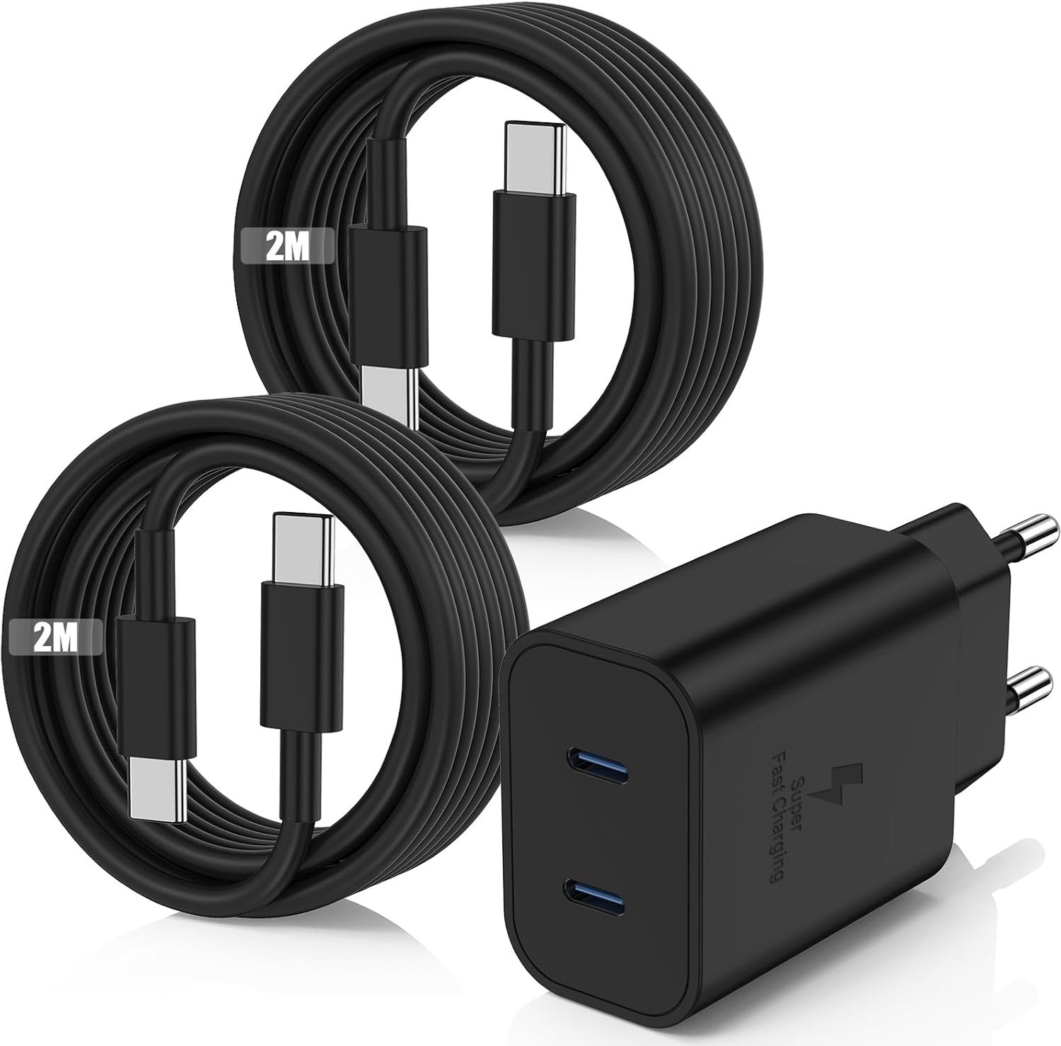 45W met 2 kabels (2m) en adapter