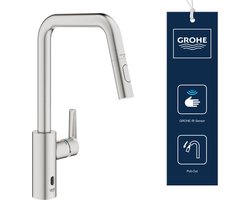 GROHE Start Keukenmengkraan - Hybride (Infrarood) - Contactloze of Manuele Bediening - Supersteel
