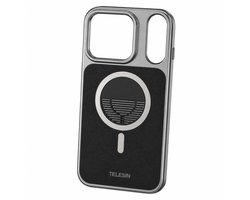 Telesin iPhone 17 Pro case voor filter/lens - Ook geschikt voor Telesin Master Grip - Exacte uitsparingen - 25% warmteafvoer - metalen knoppen - Zwart/Grijs