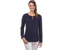 Bluse, recht model met tuniek-halsuitsparing