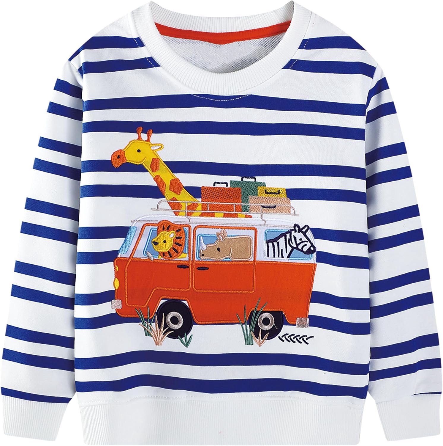 Sweatshirts voor jongens met print van graafmachine, tractor en vliegtuig