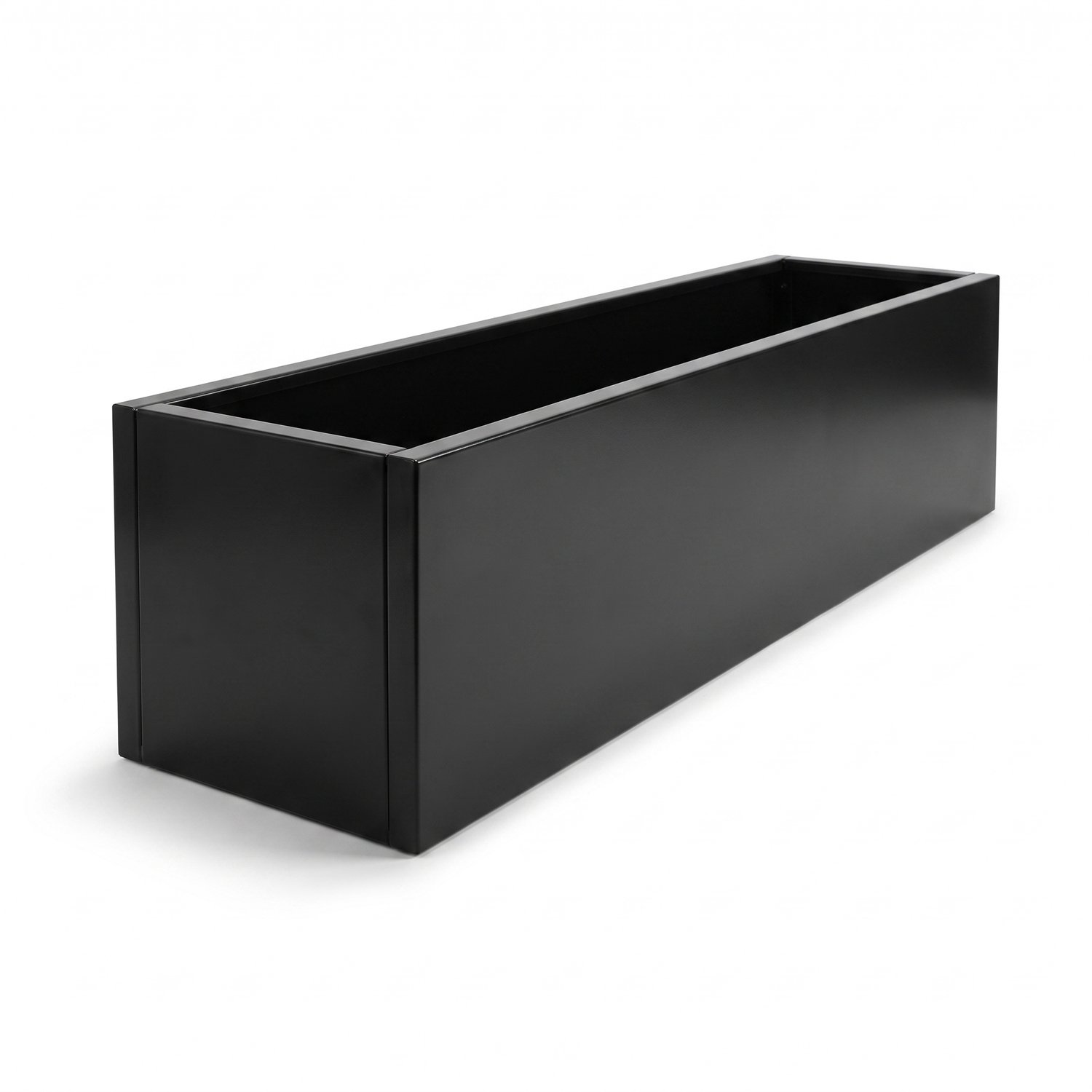 IvoQ Zwarte Stalen Plantenbak Buiten – Zonder Bodem – 120 x 30 x 30 cm