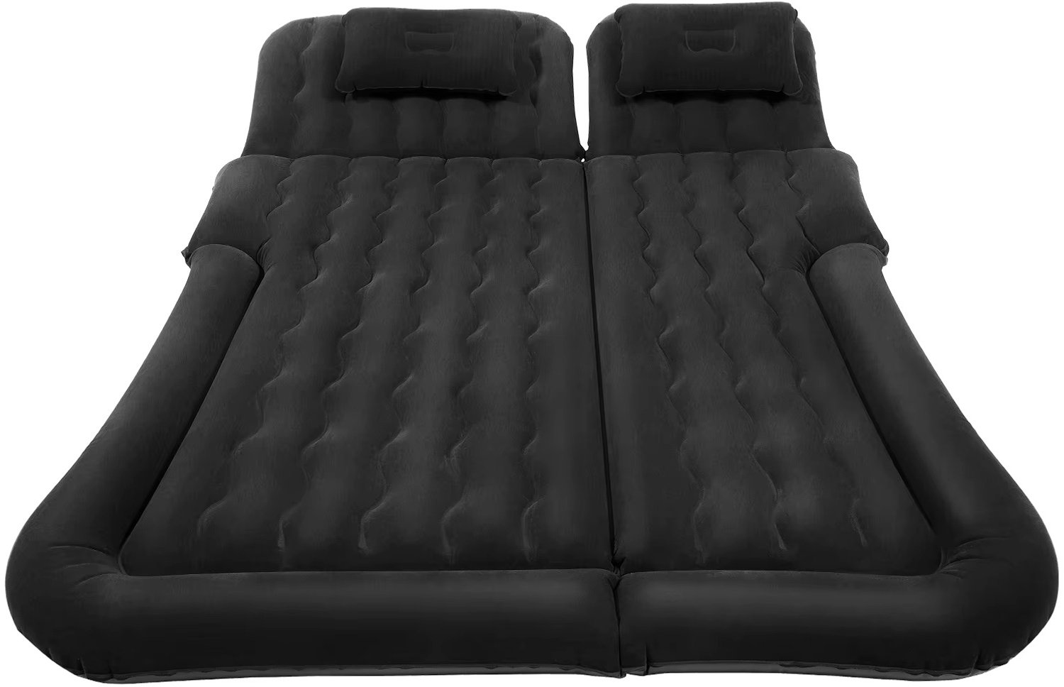 CreateEcom luchtbed - autobed - auto luchtbed - auto matras - Universele opvouwbare opblaasbare bed - draagbare opblaasbare matras set - auto achterbank slapen - inclusief kussen en pomp - zwart