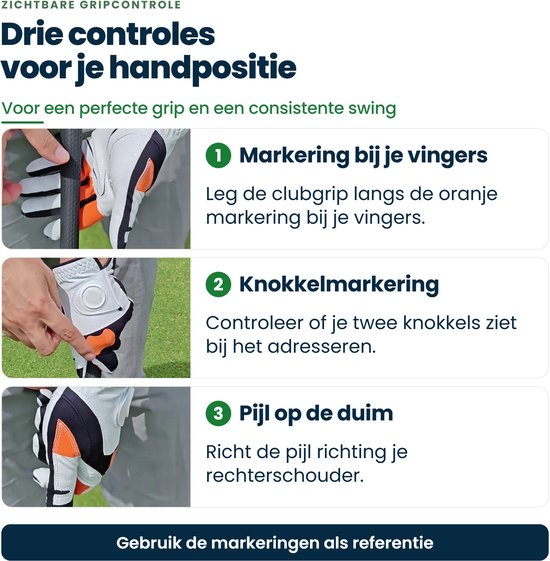 Stripe True Grip golfhandschoen - Griptraining, balmarker - XL — afbeelding 2