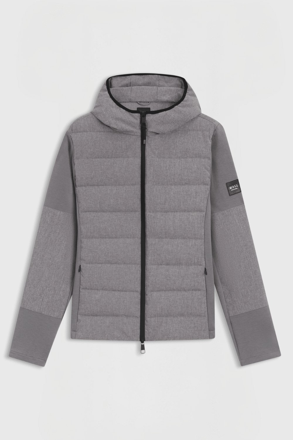Boss Equestrian Jeff Hybrid Puffer Jas Heren Grijs
