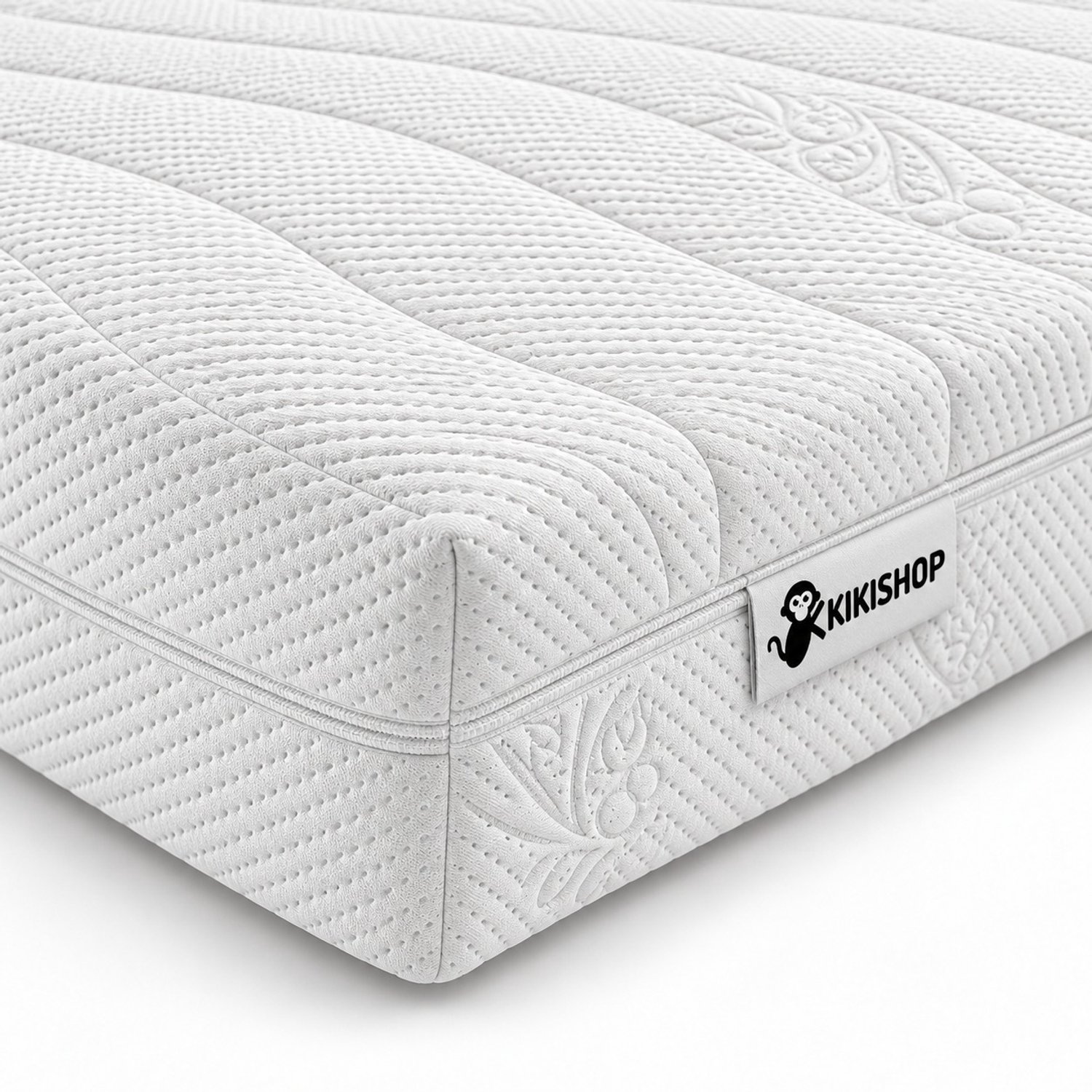 kikishop Budget Matras 100x200 - 16 cm - Polyether - Afneembare hoes Wit