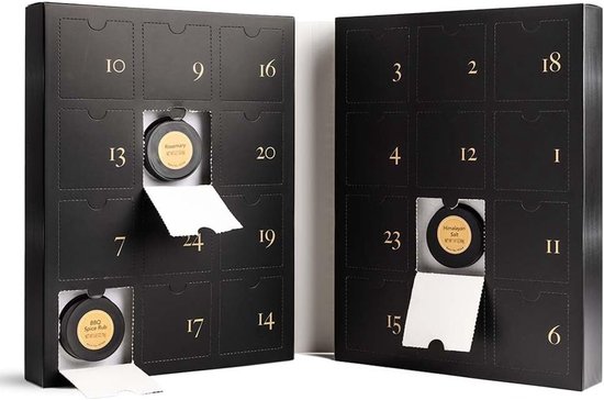 BBQ Adventskalender – 24 Kruidenpotjes – Specerijen & BBQ Kruidenmixen – Herbruikbare Potjes – Cadeau voor mannen en kookliefhebbers — cadeau in Kookcadeaus - foto 4