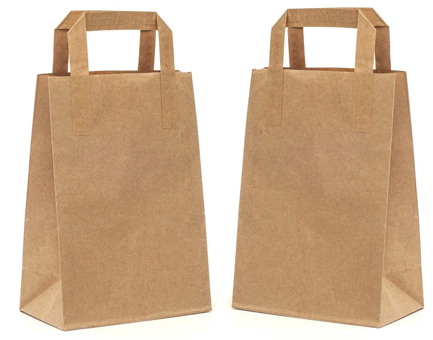 Papieren zakken met handvat, 50 stuks, 18 x 23 x 8,5 cm