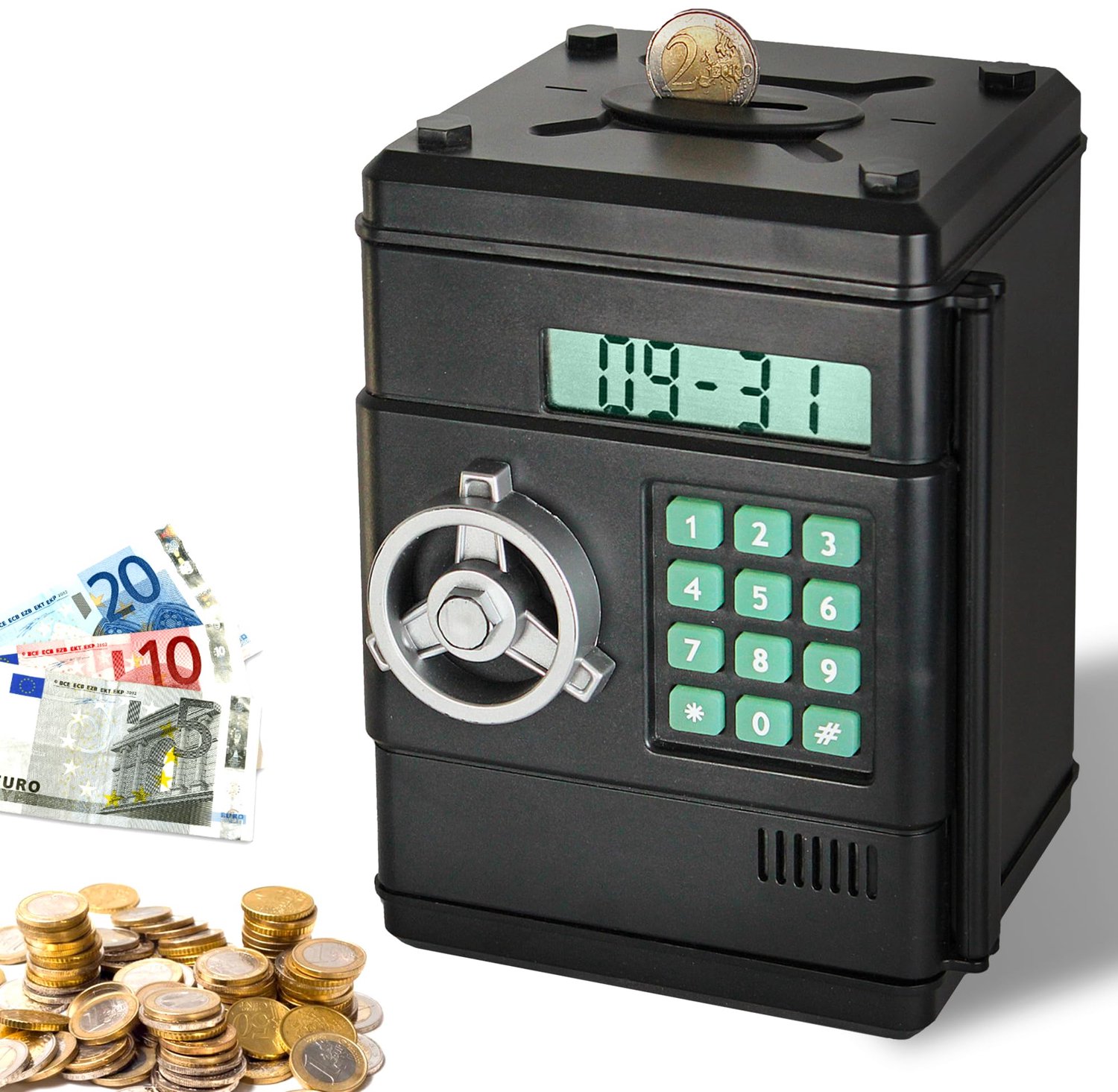 Digitale Spaarbox met Automatische Telling en Klokfunctie